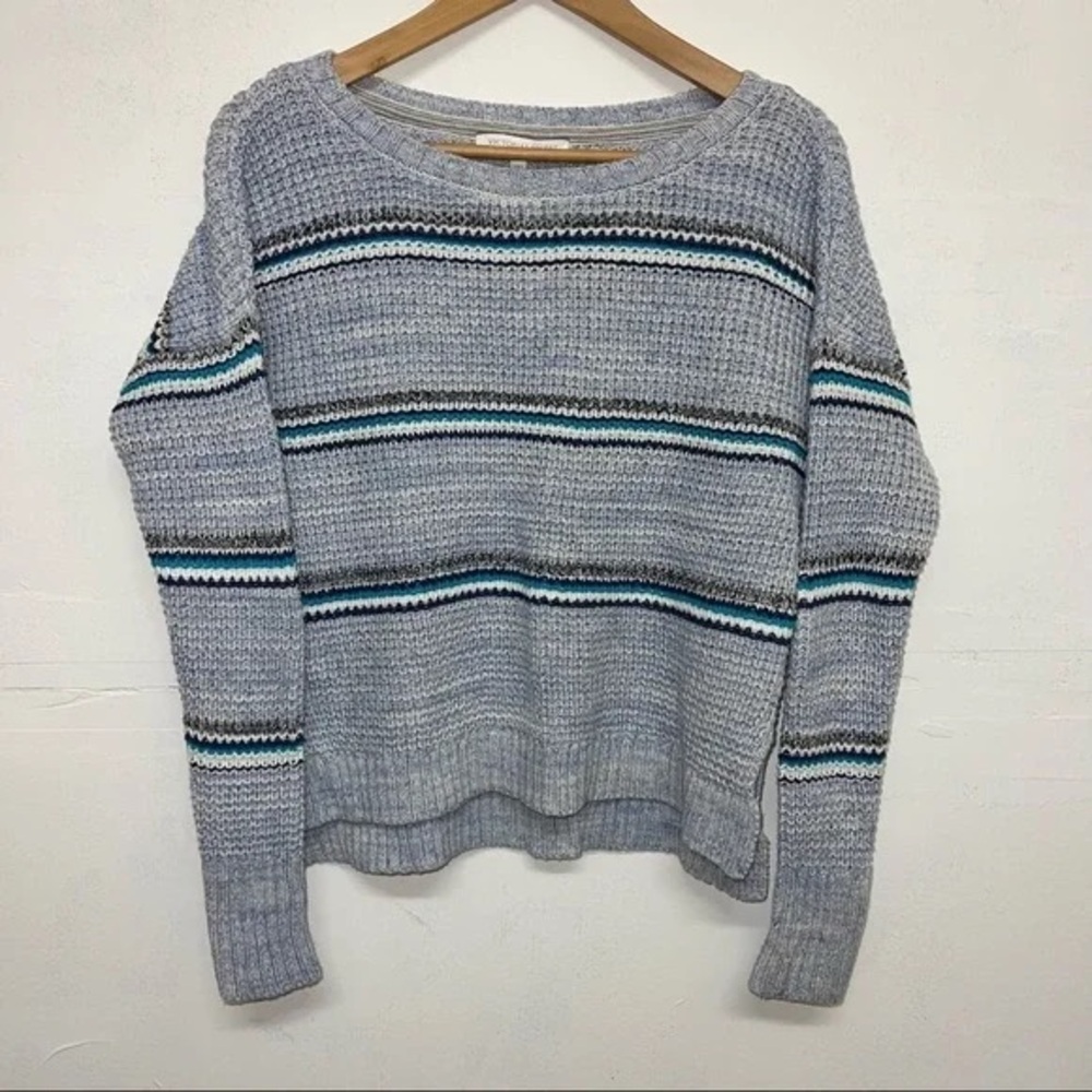 Gray Striped Women's Sweater